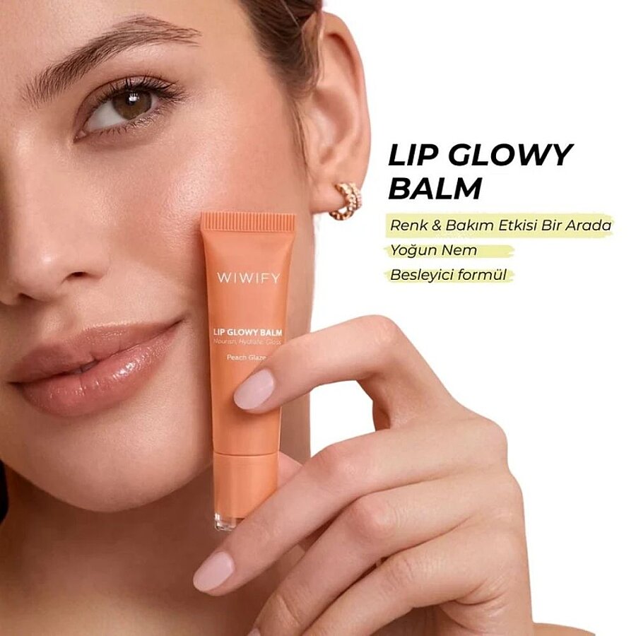 Wiwify Peach Glaze Lip Glowy Balm Hydrating Gloss 13 ml