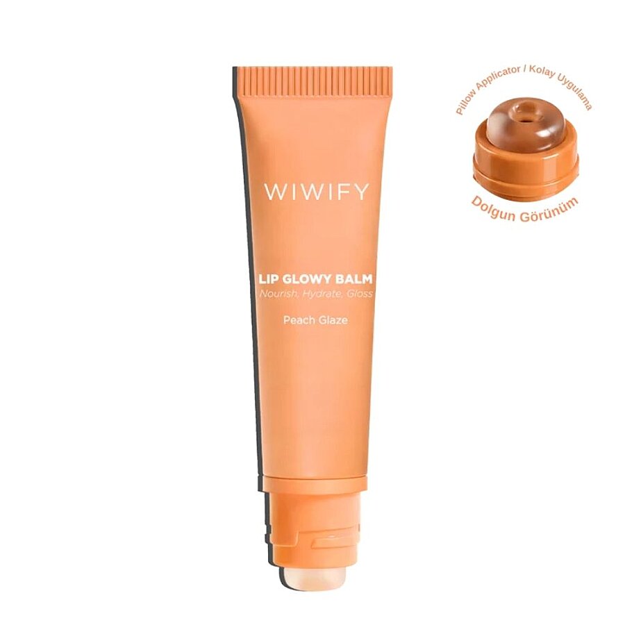 Wiwify Peach Glaze Lip Glowy Balm Hydrating Gloss 13 ml
