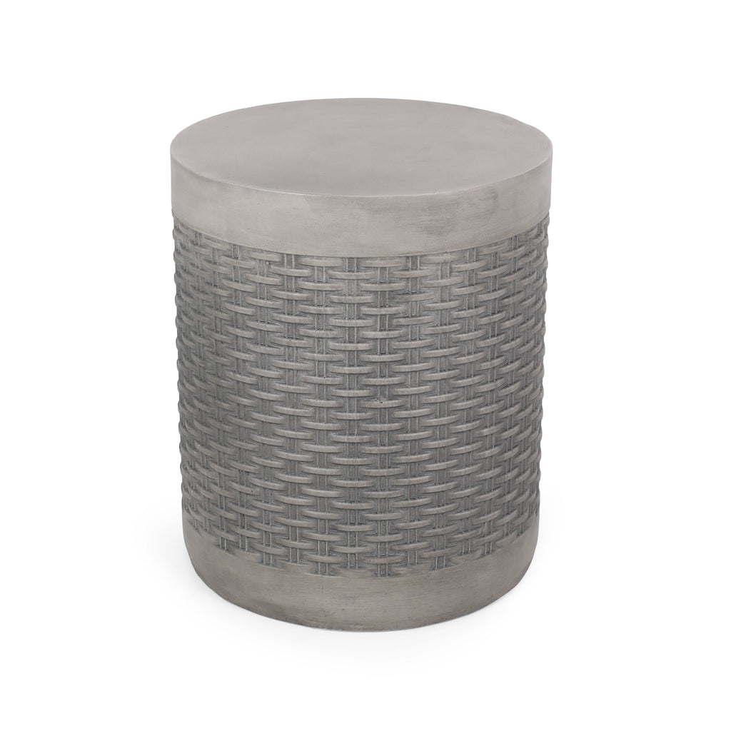 Outdoor Lightweight Round Concrete End Table