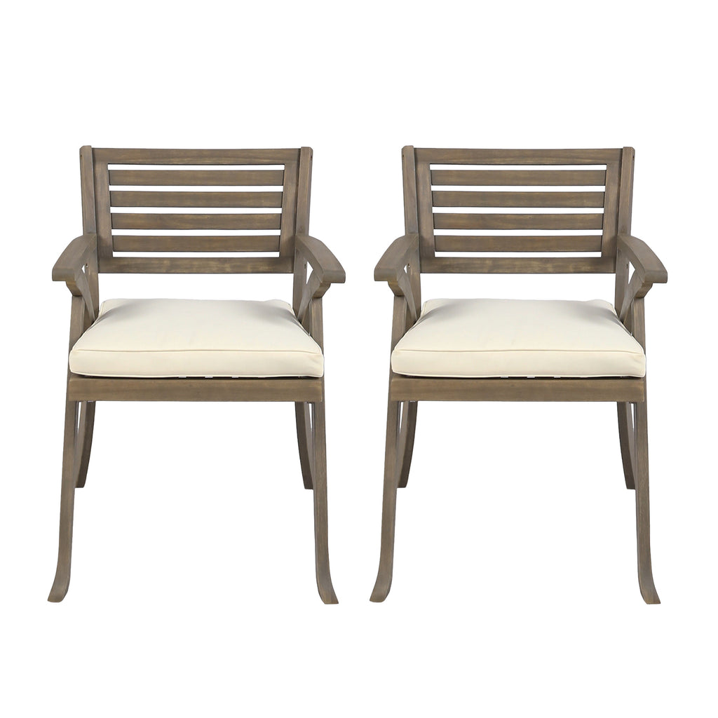 Helen Outdoor Acacia Wood Dining Chair