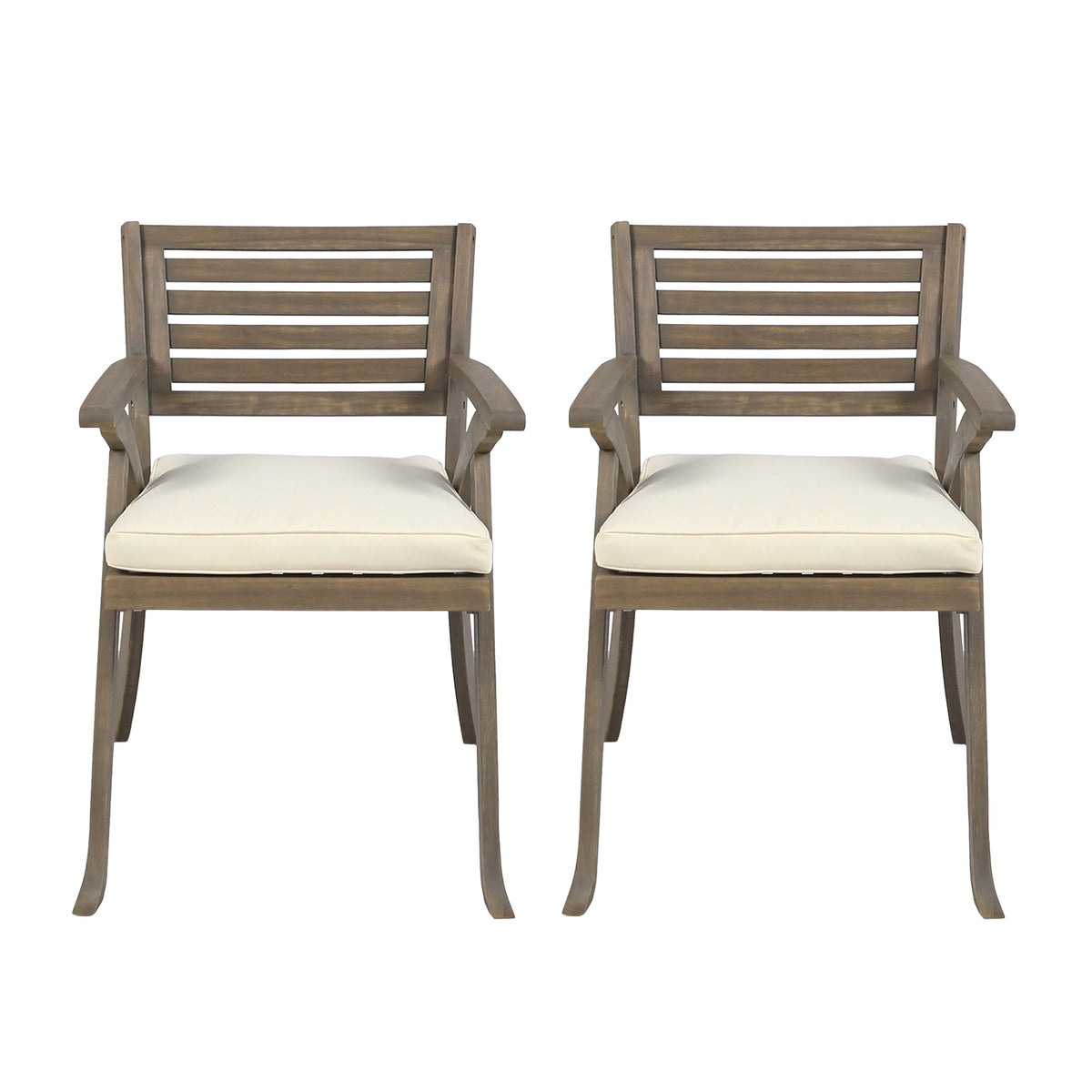 Helen Outdoor Acacia Wood Dining Chair