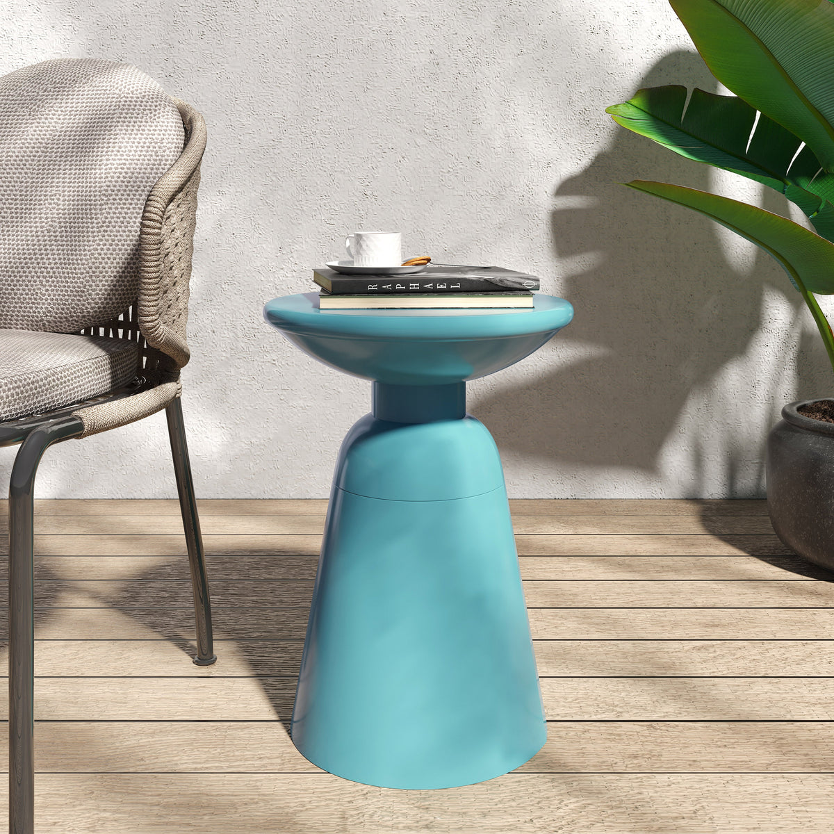 Outdoor Metal End Table - Large